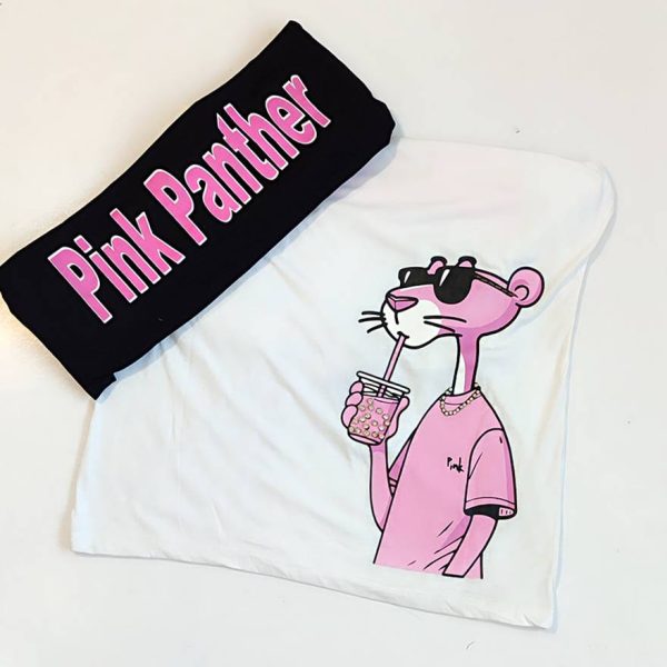 تیشرت لانگ پلنگ صورتی