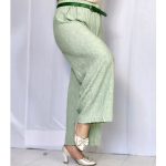 شلوار لینن کمر کش