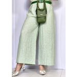 شلوار لینن کمر کش