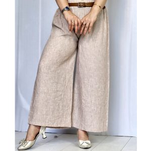 شلوار لینن کمر کش