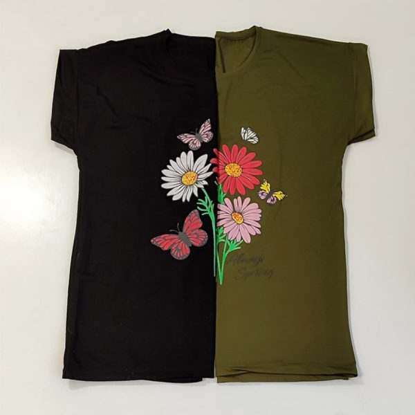 تیشرت چاپ گل - مانتو پاتریس رشت