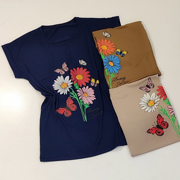 تیشرت چاپ گل