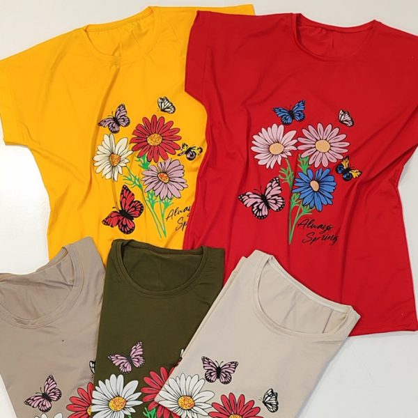 تیشرت چاپ گل