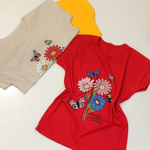 تیشرت چاپ گل