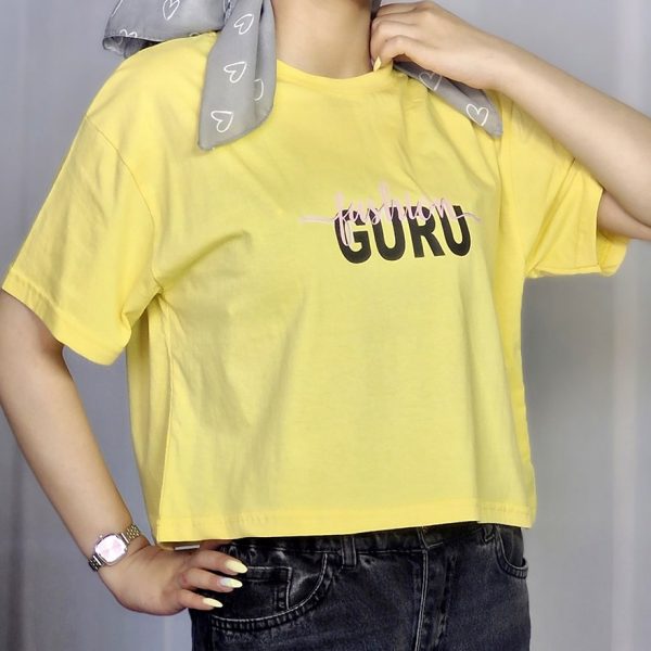 تیشرت کراپ چاپ نوشته