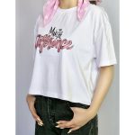 تیشرت کراپ چاپ نوشته