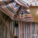 مانتو راه راه بغل دکمه