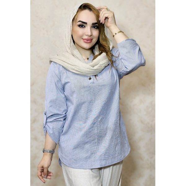 مانتو راه راه بغل دکمه