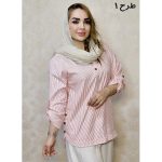 مانتو راه راه بغل دکمه