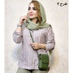 مانتو راه راه بغل دکمه