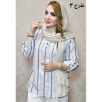 مانتو راه راه بغل دکمه