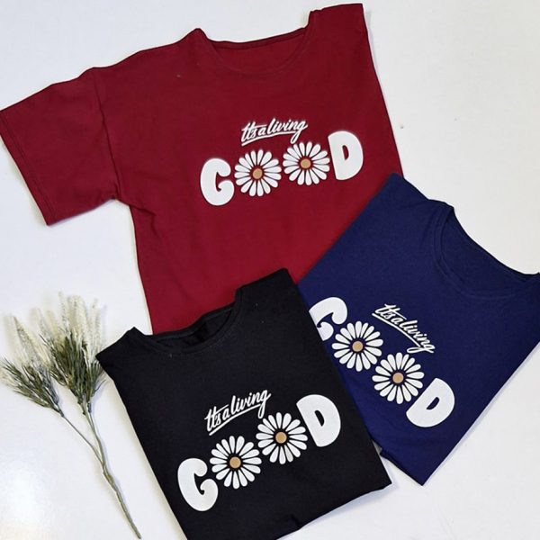 تیشرت نخ پنبه چاپ گود