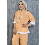 ست تیشرت شلوار نوار سفید