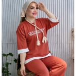 ست تیشرت شلوار نوار سفید