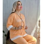 ست تیشرت شلوار نوار سفید