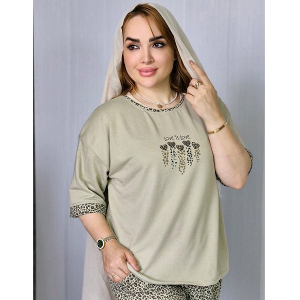 ست تیشرت شلوار نوار پلنگی - مانتو پاتریس رشت