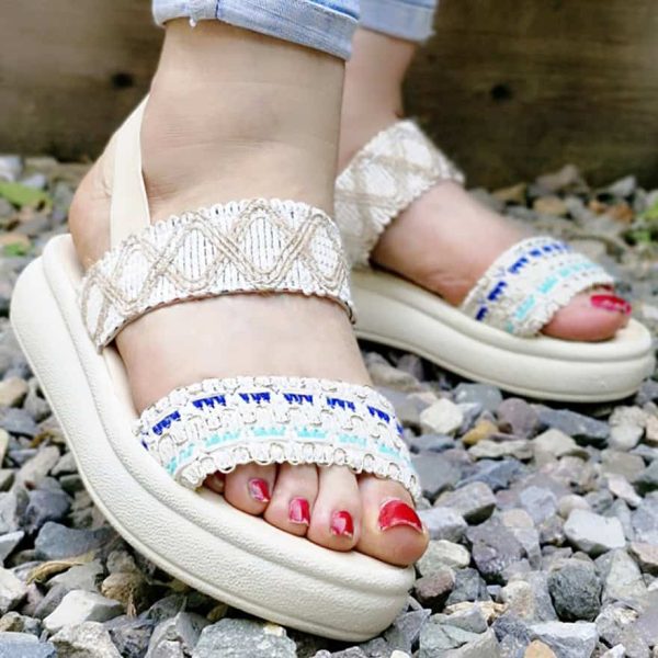 صندل کنفی کرم آبی