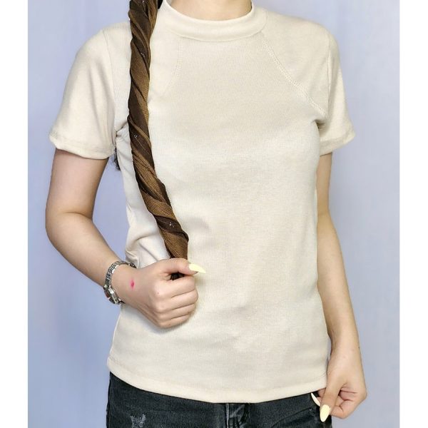 تیشرت یقه گرد رو دوخت