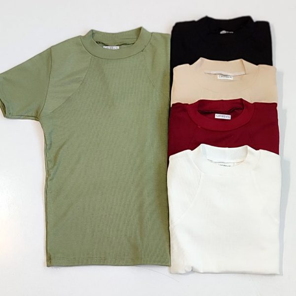 تیشرت یقه گرد رو دوخت