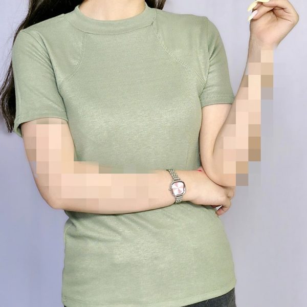 تیشرت یقه گرد رو دوخت - مانتو پاتریس رشت