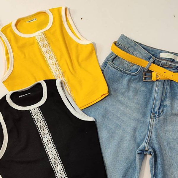 تاپ کراپ نوار سفید