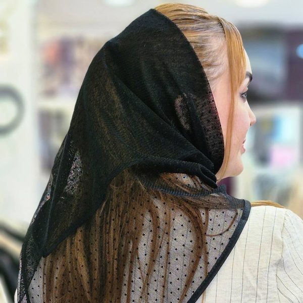 مینی اسکارف توری مشکی