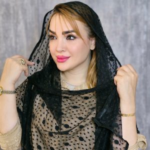 شال توری مشکی