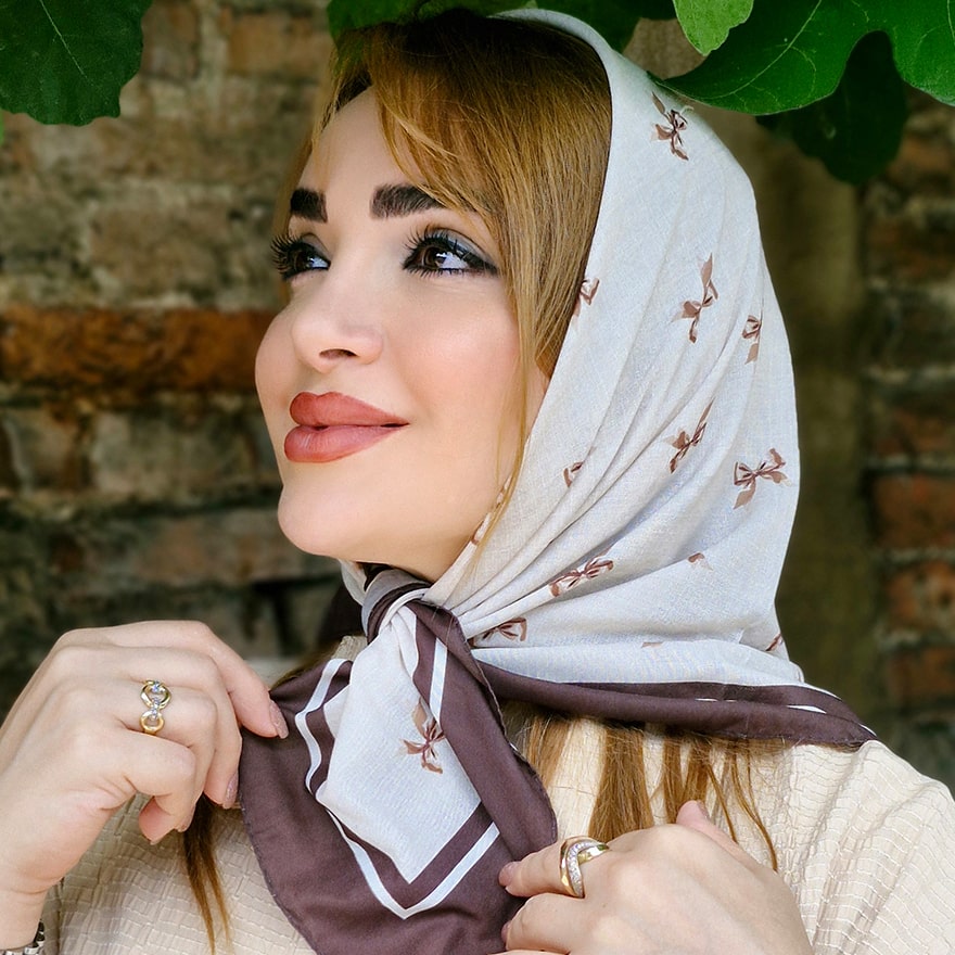 مینی اسکارف پاپیون برجسته