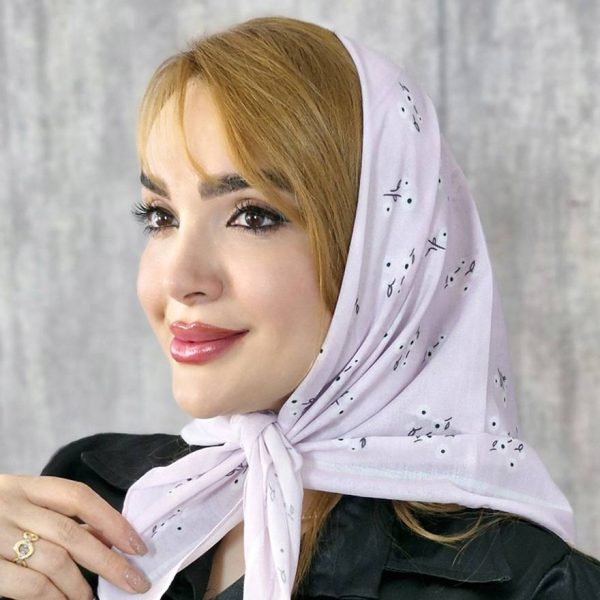 مینی اسکارف گل سفید