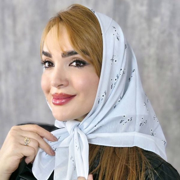 مینی اسکارف گل سفید
