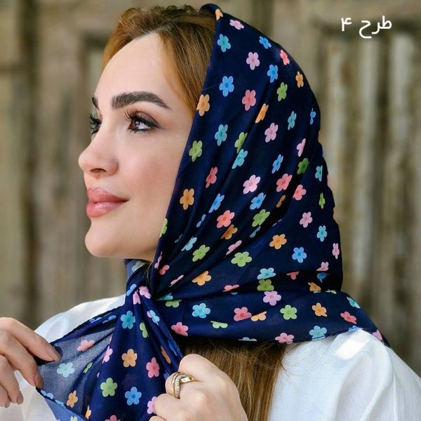 مینی اسکارف گل گلی نخی