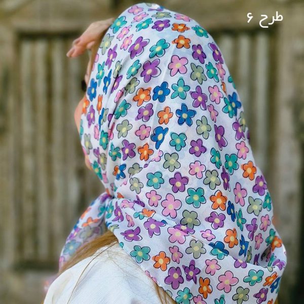 مینی اسکارف گل گلی نخی