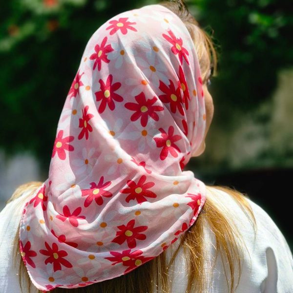 مینی اسکارف گل گلی نخی