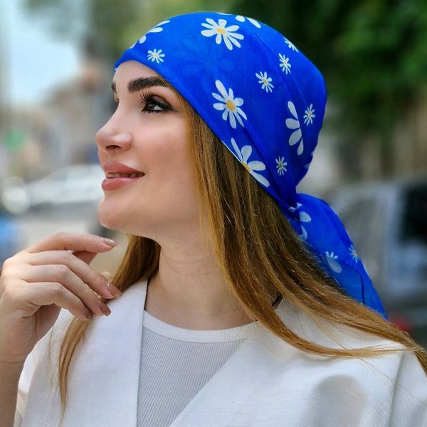 مینی اسکارف گل گلی نخی