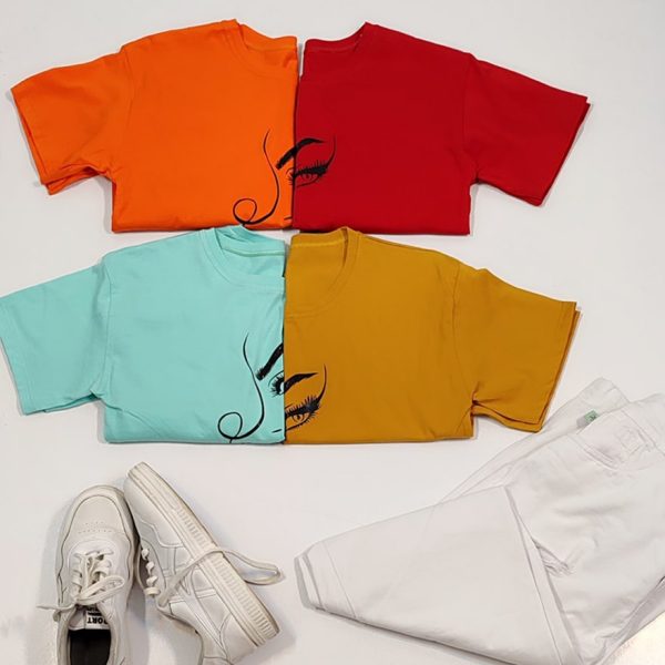 تیشرت چاپ رخ رنگی