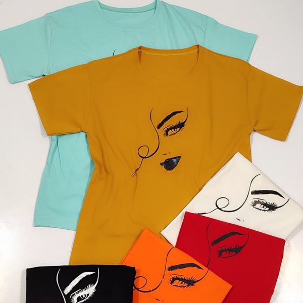 تیشرت چاپ رخ رنگی