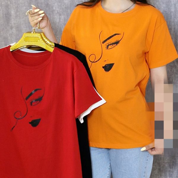 تیشرت چاپ رخ رنگی