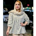 تونیک جلوبسته چین دار گل ریز - مانتو پاتریس رشت