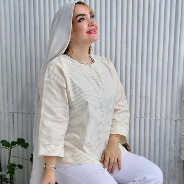 شومیز خطی جلو بسته - مانتو پاتریس رشت