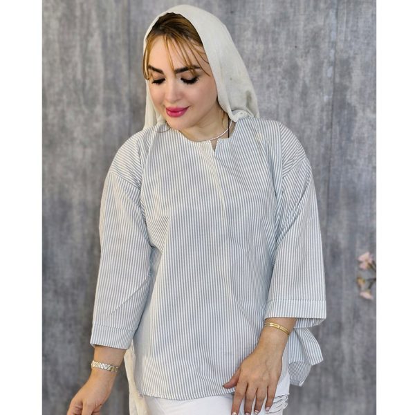 شومیز خطی جلو بسته - مانتو پاتریس رشت