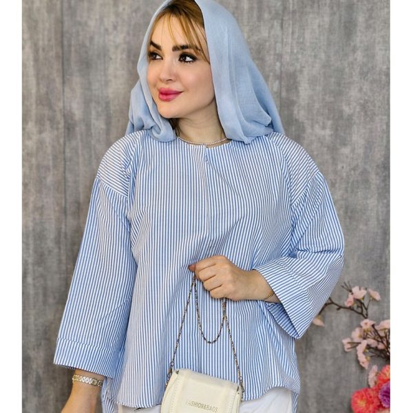 شومیز خطی جلو بسته - مانتو پاتریس رشت