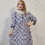 پیراهن ساحلی دکمه ای گلدار