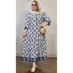 پیراهن ساحلی دکمه ای گلدار