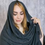 شال کریشه مشکی محرمی - مانتو پاتریس رشت