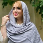 شال پلیسه رنگی