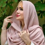 شال پلیسه رنگی