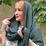 شال پلیسه رنگی