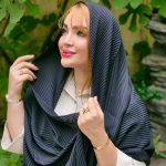 شال پلیسه رنگی