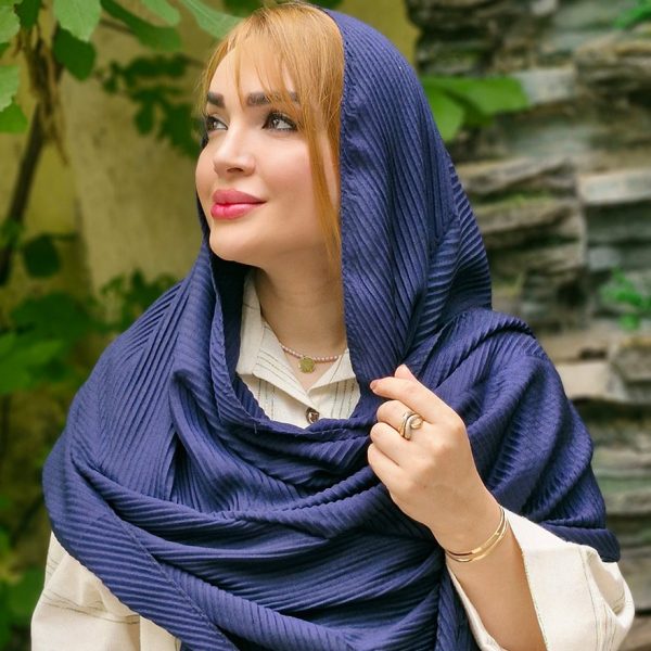 شال پلیسه رنگی