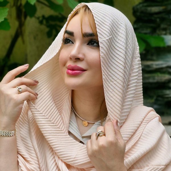 شال پلیسه رنگی